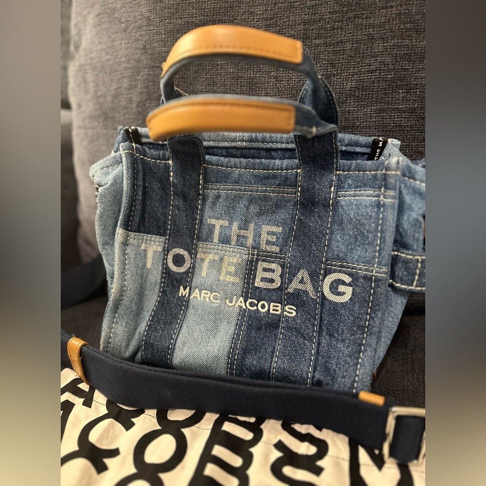 Marc Jacobs Blue Denim Mini Tote Bag - Picture 3 of 6